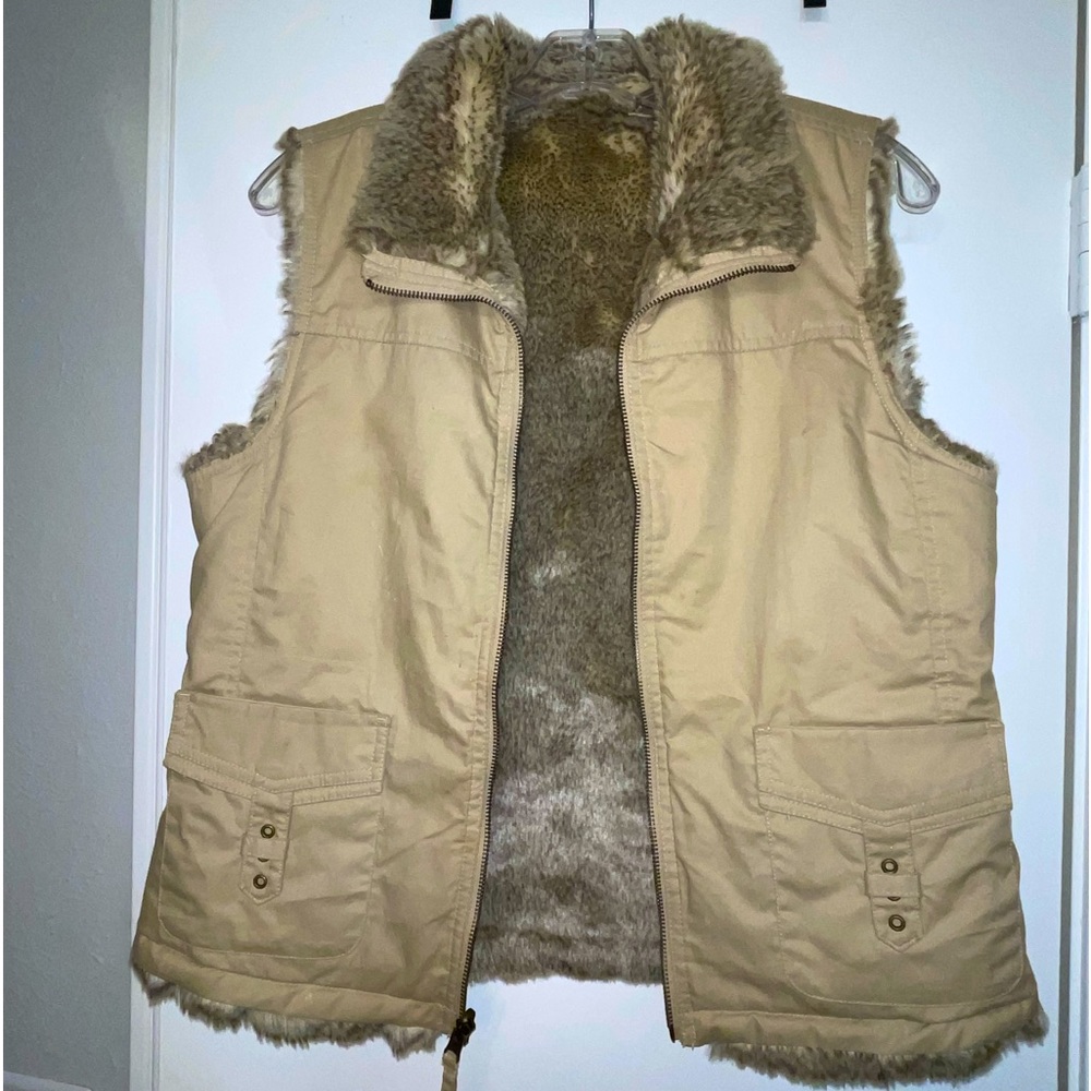 Fur lined casual vest